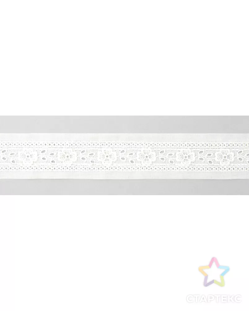 Шитье-вышивка на батисте ш.3см 13.2м арт. ГЕЛ-8273-1-ГЕЛ0119783 - рис. 1