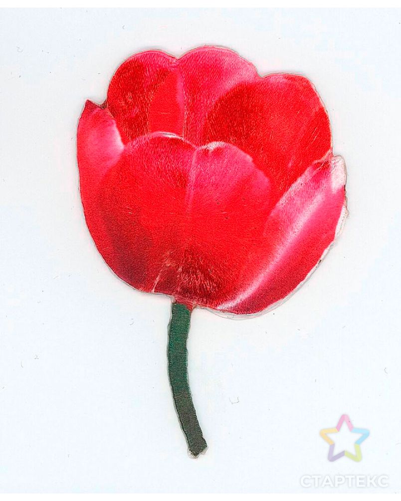 Термоаппликация с 3D эффектом "Красный тюльпан" арт. ГЕЛ-8669-1-ГЕЛ0113536 1