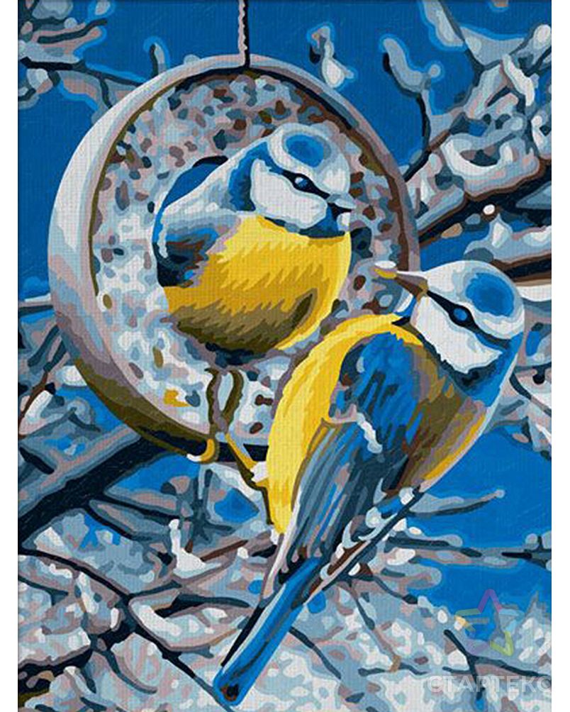 Картина стразами "Синички зимой" арт. ГЕЛ-8727-1-ГЕЛ0161476 1