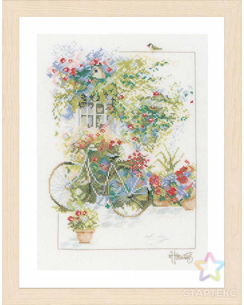 Набор для вышивания "Flowers & bicycle" арт. ГЕЛ-9432-1-ГЕЛ0117078 1