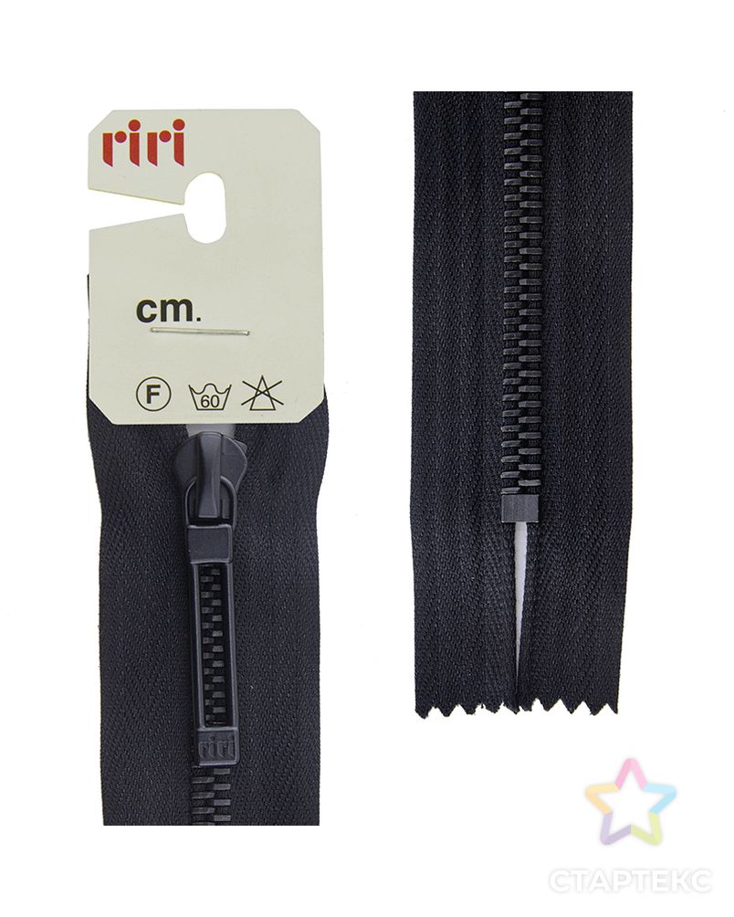 Молнии riri звено BI, слайдер STAB, неразъёмная карманная, 6 мм, 18 см, цвет 2110, черный арт. ГЕЛ-9444-1-ГЕЛ0137616 1