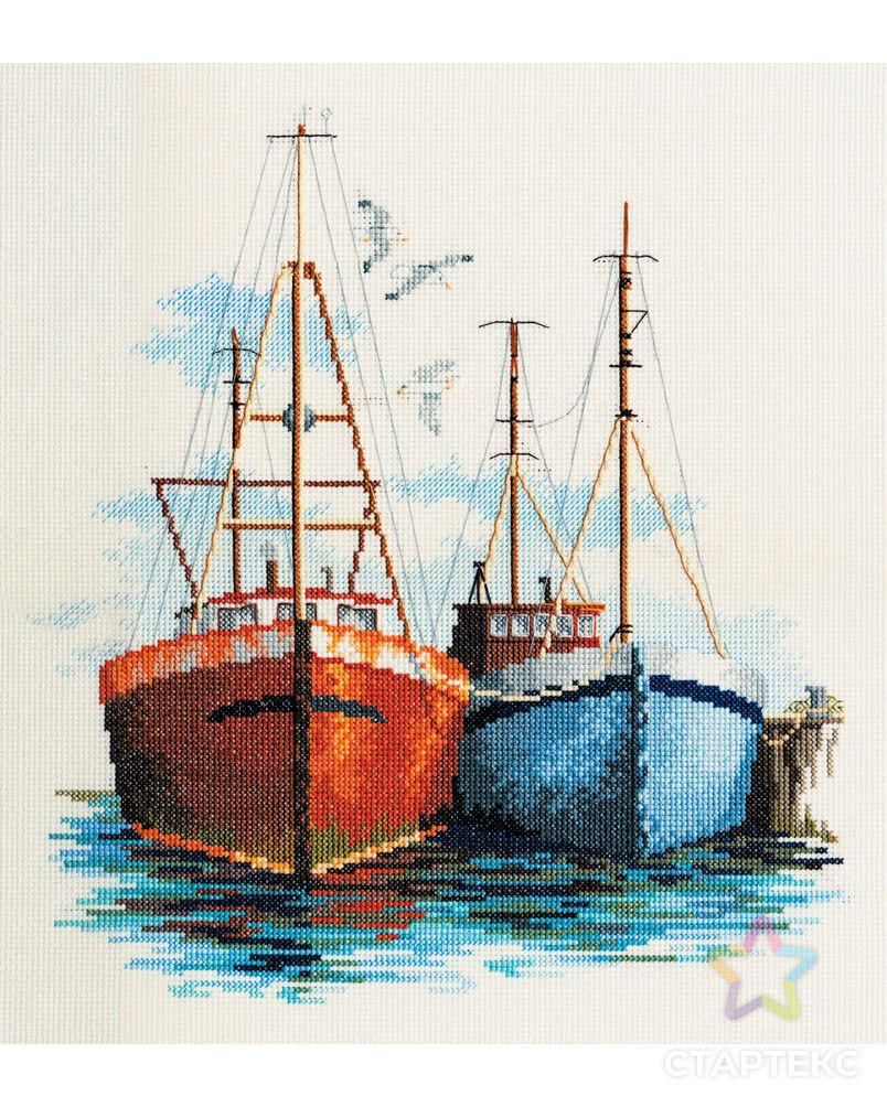 Набор для вышивания "Fish Quay" арт. ГЕЛ-9868-1-ГЕЛ0119571 1