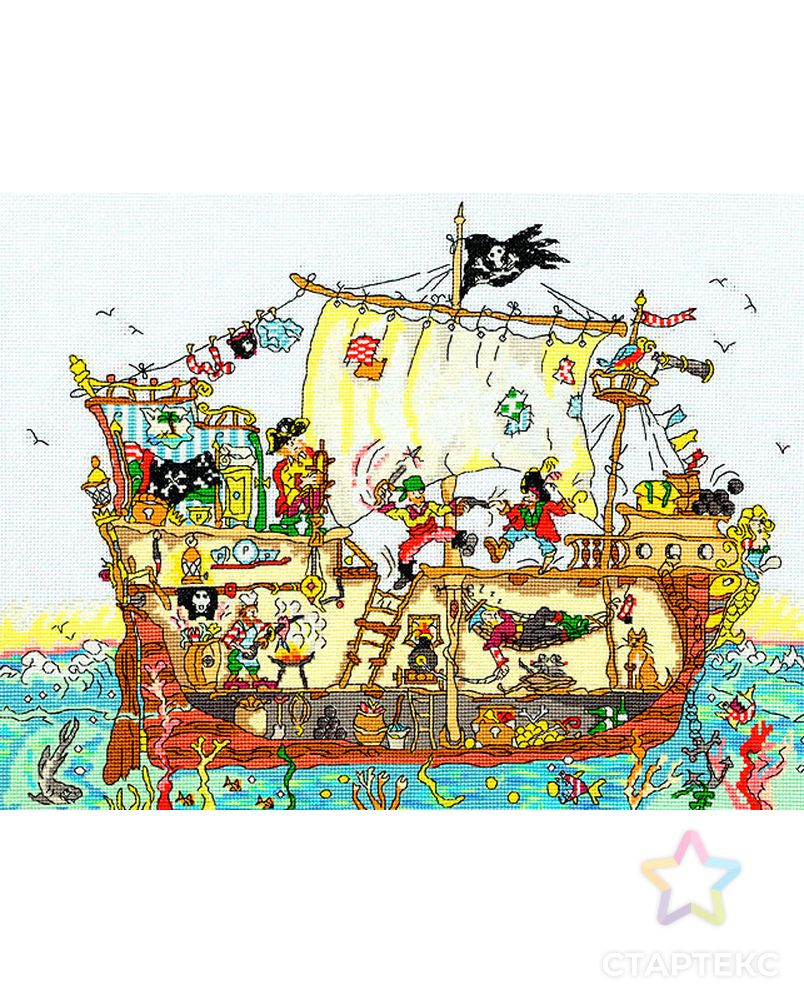 Набор для вышивания "Pirate Ship" (Пиратский корабль) арт. ГЕЛ-9951-1-ГЕЛ0115137 1