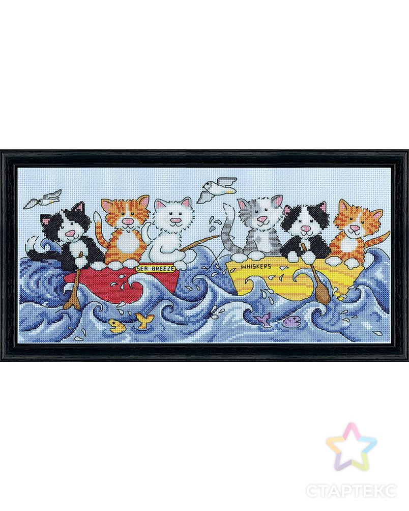 Набор для вышивания "Морские котятки" арт. ГЕЛ-10614-1-ГЕЛ0163062 1