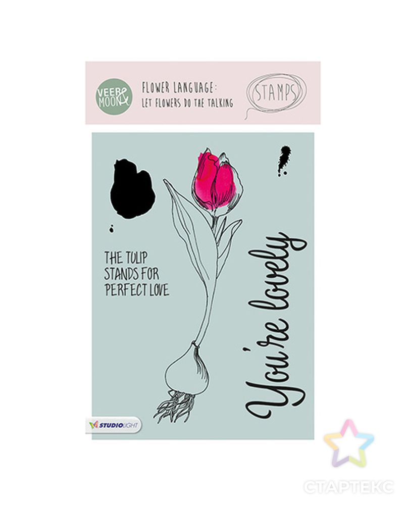 Набор прозрачных штампов Stamp Clear VEER & MOON "Язык цветов: Тюльпан" арт. ГЕЛ-10899-1-ГЕЛ0128511 1