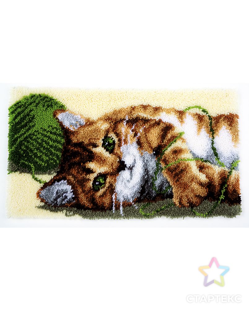 Набор для вышивания коврика "Играющий котенок" арт. ГЕЛ-10962-1-ГЕЛ0106076 1