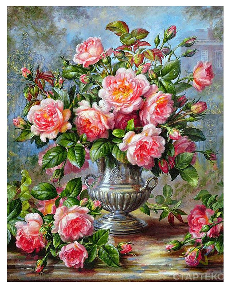 Картина стразами "Букет нежных роз" арт. ГЕЛ-11177-1-ГЕЛ0161488 1