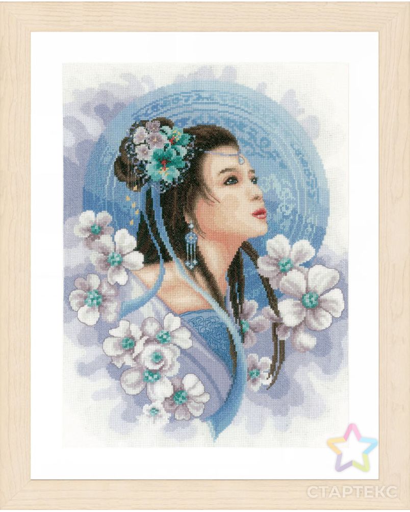 Набор для вышивания "Asian lady in blue" арт. ГЕЛ-11880-1-ГЕЛ0124768 1