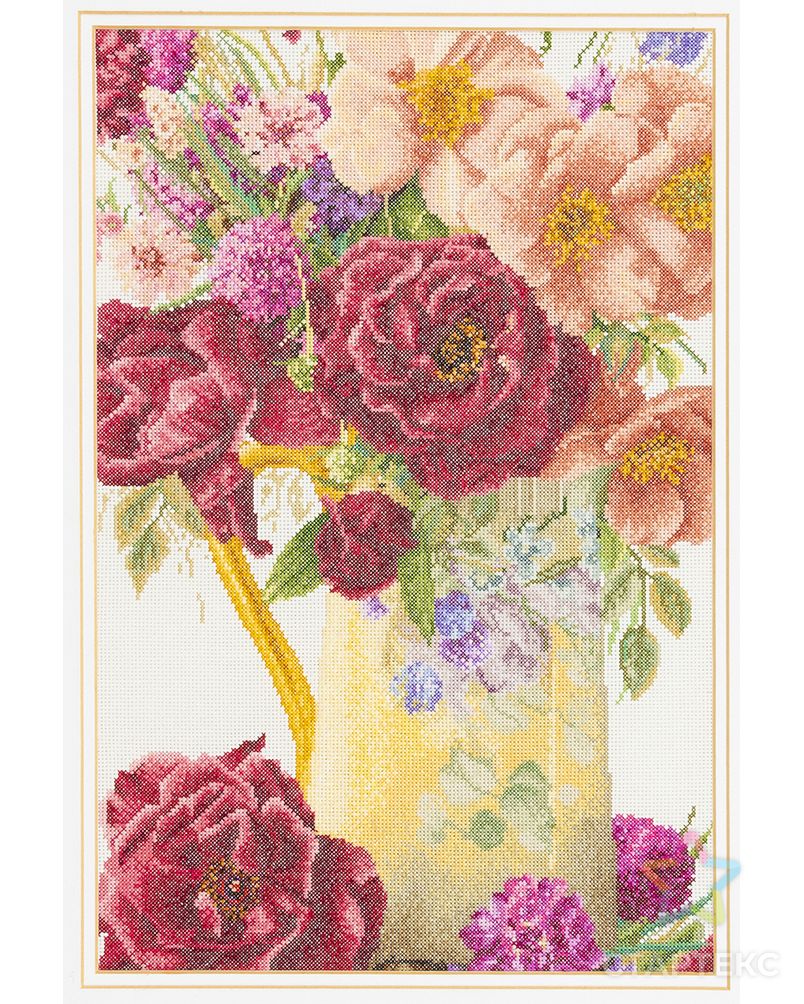 Набор для вышивания "Букет роз", канва лен 36 ct арт. ГЕЛ-12919-1-ГЕЛ0106861 1