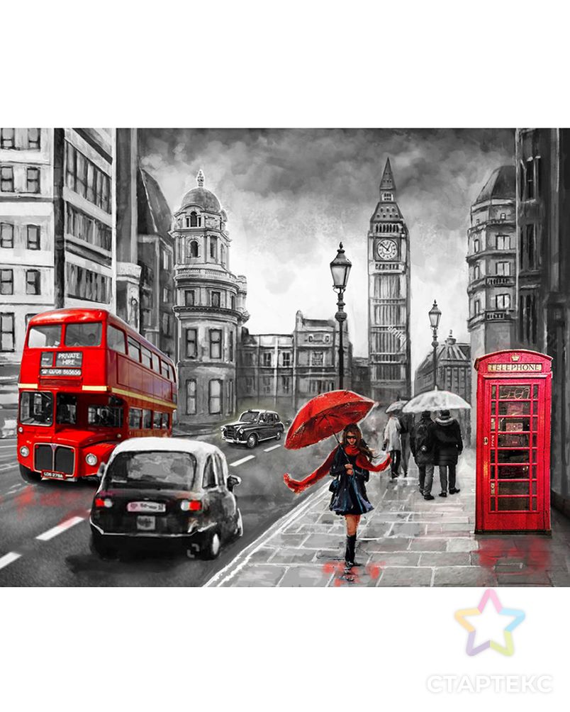 Картина стразами "Улица Лондона" арт. ГЕЛ-13058-1-ГЕЛ0161495 1