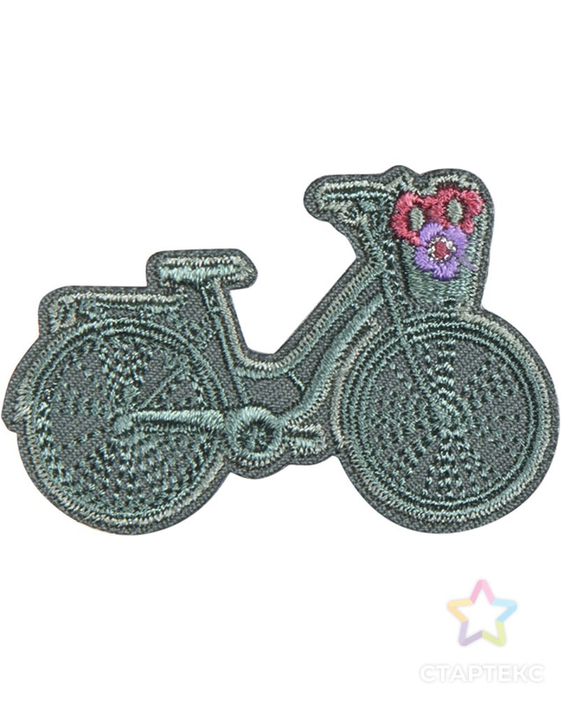 Термоаппликация "Велосипед с цветами" арт. ГЕЛ-13059-1-ГЕЛ0167174 1