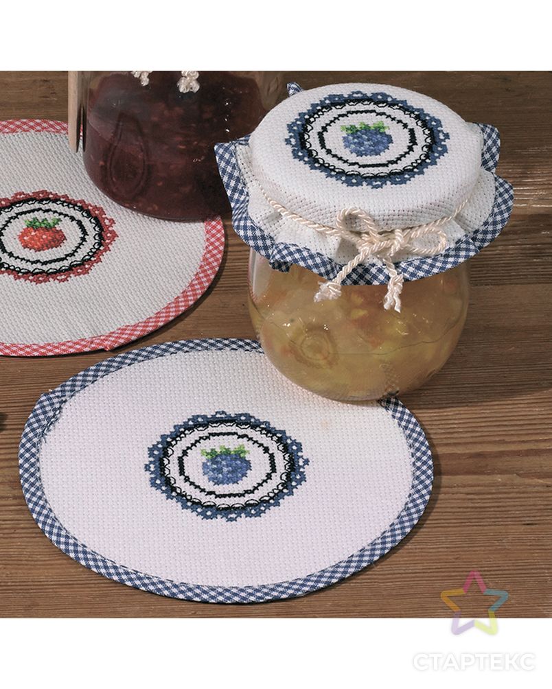 Набор для вышивания салфетки "Ежевика", набор из 2 шт. арт. ГЕЛ-13571-1-ГЕЛ0105752 1