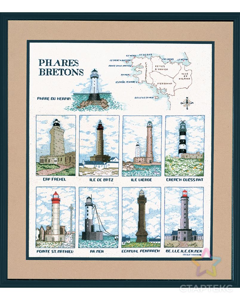 Набор для вышивания: "PHARES BRETONS" (Бретонские маяки) арт. ГЕЛ-13655-1-ГЕЛ0163948 1