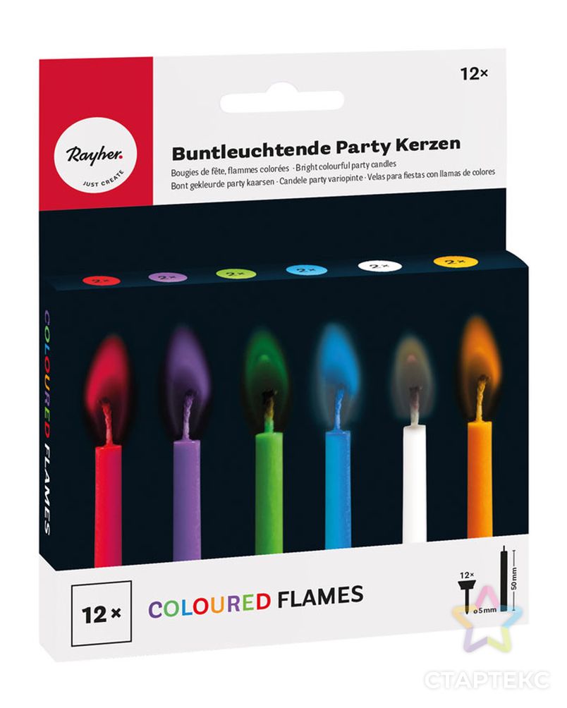 Свечи для торта с цветным пламенем арт. ГЕЛ-14105-1-ГЕЛ0127498 1