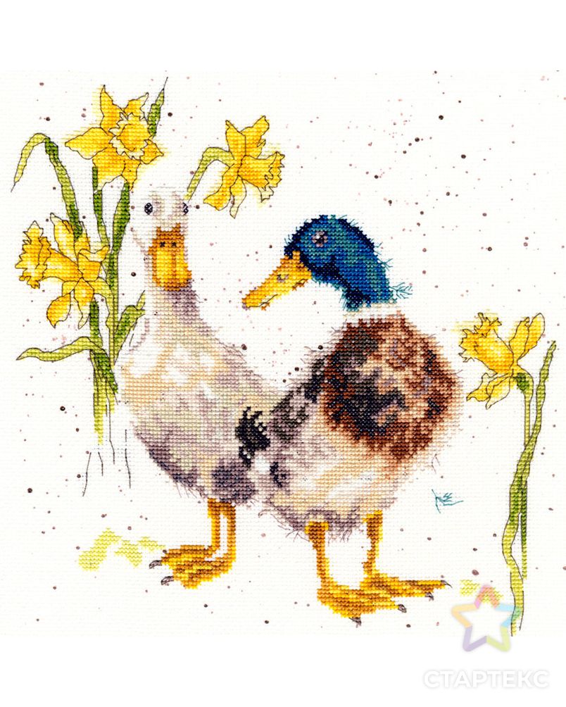 Набор для вышивания "Ducks And Daffs" (Весёлые утки) арт. ГЕЛ-14915-1-ГЕЛ0115197 1