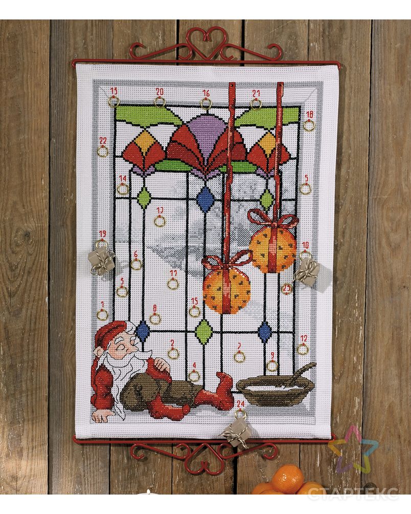 Набор для вышивания календаря "Гном у окна" арт. ГЕЛ-15166-1-ГЕЛ0108837 1