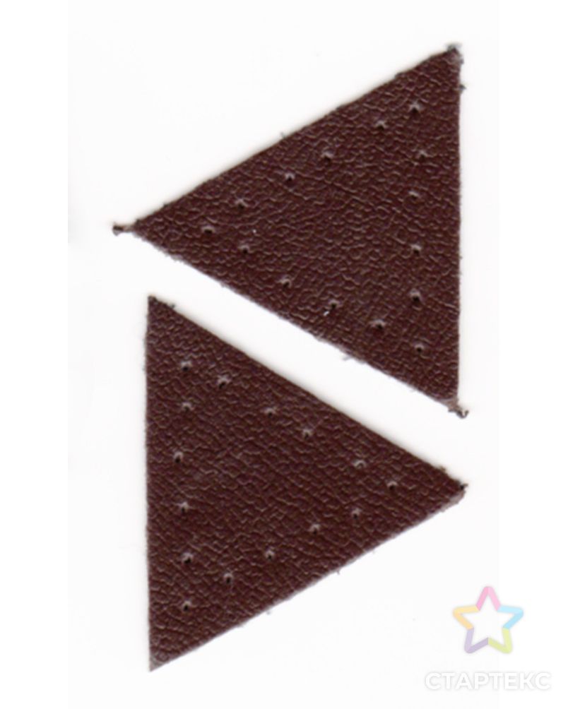 Заплатка "Треугольник" искусственная кожа с перфорацией, цвет коричневый арт. ГЕЛ-16019-1-ГЕЛ0147094 1