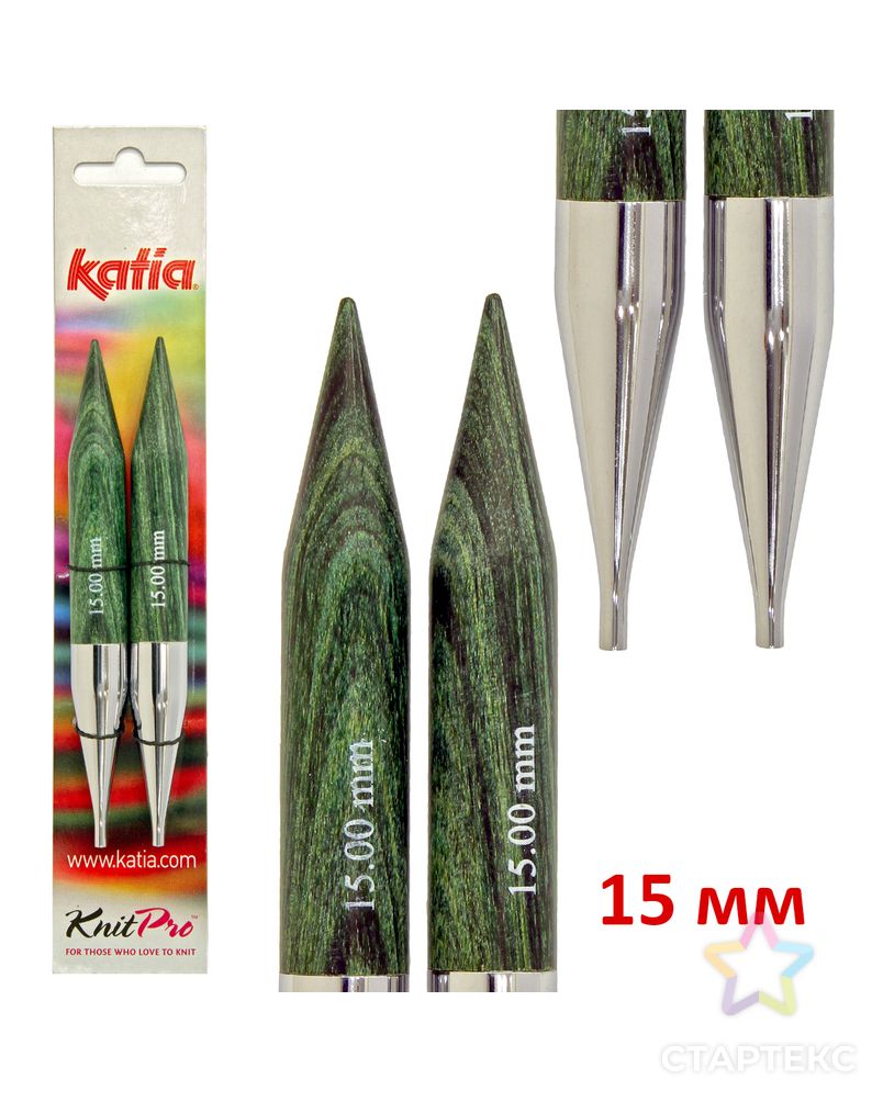 Спицы со сменными лесками KATIA, 15 мм арт. ГЕЛ-17504-1-ГЕЛ0116474 1