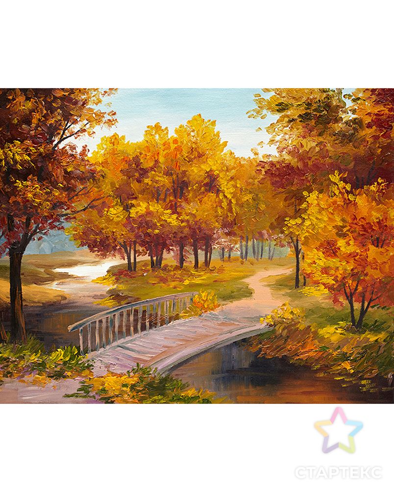 Картина стразами "Осенний мост" арт. ГЕЛ-17598-1-ГЕЛ0161472 1