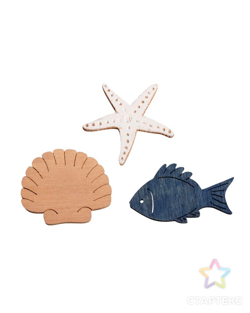 Набор декоративных элементов "Рыбки, ракушки и морские звезды" арт. ГЕЛ-17842-1-ГЕЛ0121266 1