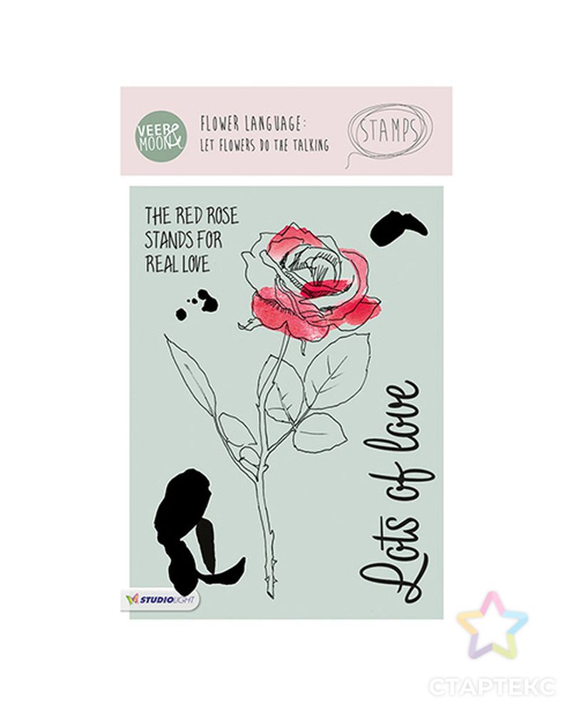 Набор прозрачных штампов Stamp Clear VEER & MOON "Язык цветов: Роза" арт. ГЕЛ-19142-1-ГЕЛ0128512 1