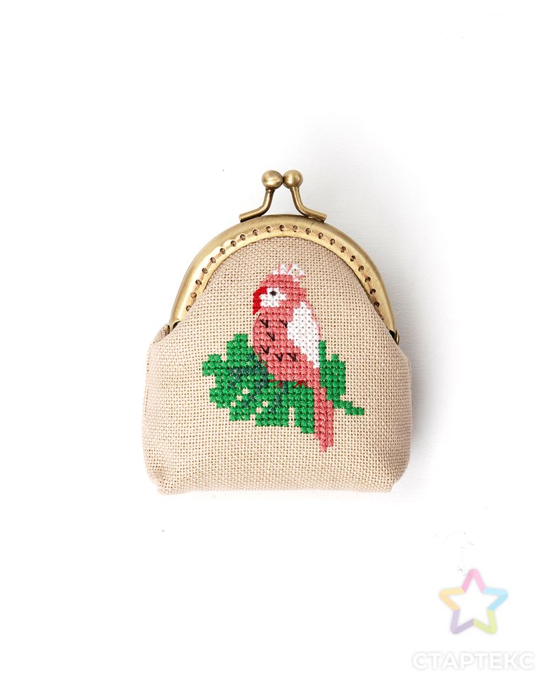 Набор для вышивания кошелька "Розовый попугай" арт. ГЕЛ-22441-1-ГЕЛ0163805 1