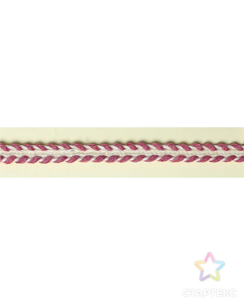 Тесьма декоративная "плетенка", 8 мм, цвет темно-розовый (25м) арт. ГЕЛ-23119-1-ГЕЛ0114123 1