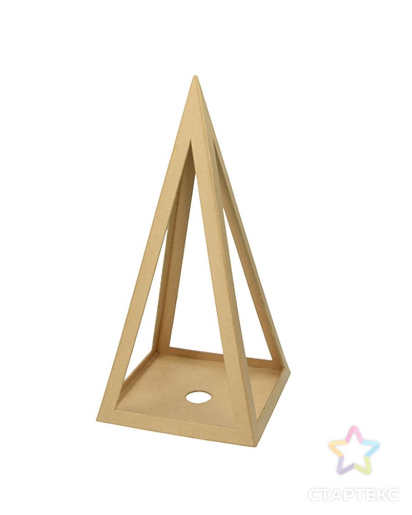 Подставка для свечи "Пирамида" из папье-маше арт. ГЕЛ-23775-1-ГЕЛ0128535 1