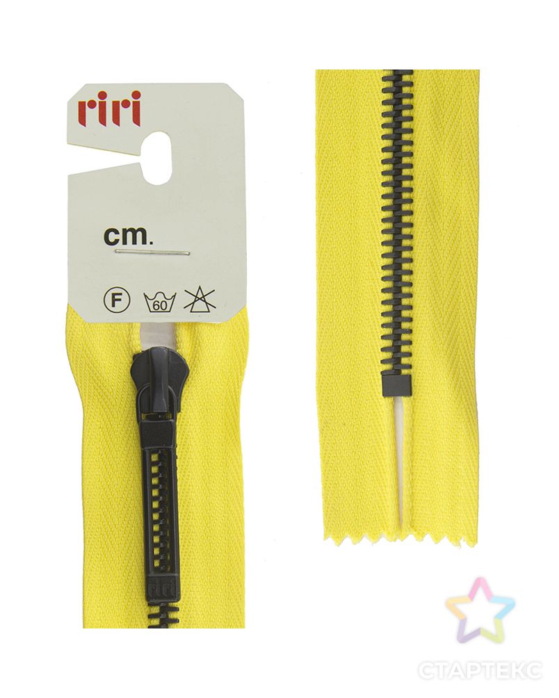 Молнии riri звено BI, слайдер STAB, неразъёмная карманная, 6 мм, 18 см, цвет 2304, желтый арт. ГЕЛ-24061-1-ГЕЛ0137618 1