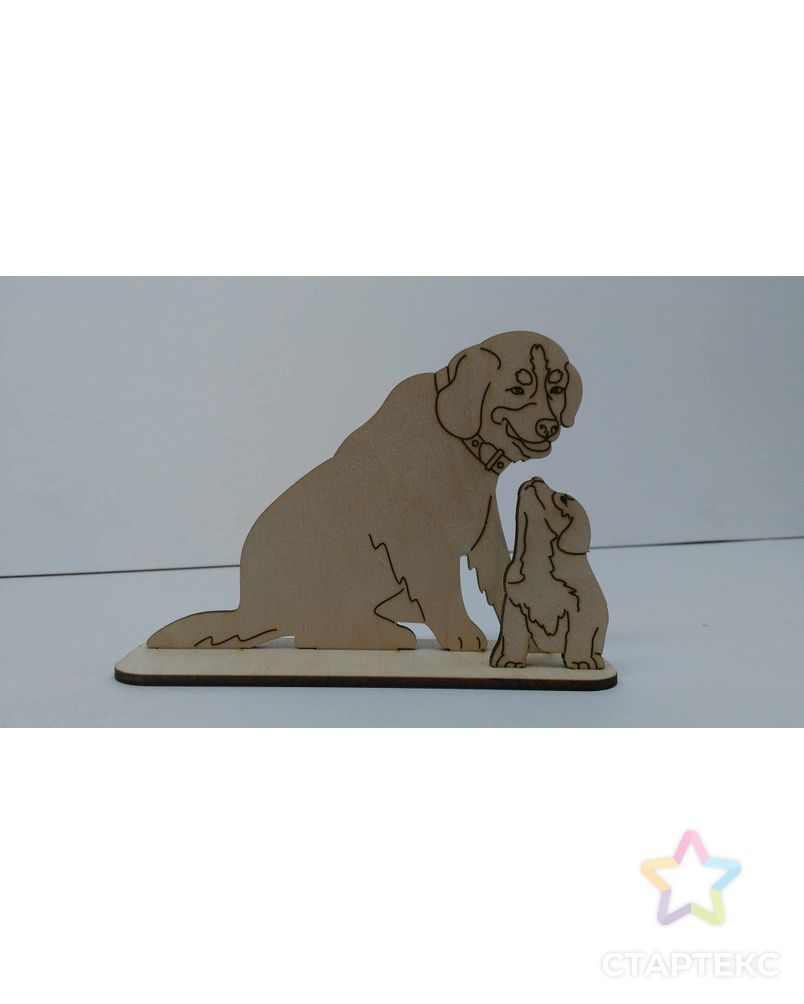 Деревянная фигурка "Собачки на подставке" арт. ГЕЛ-24477-1-ГЕЛ0119725 1