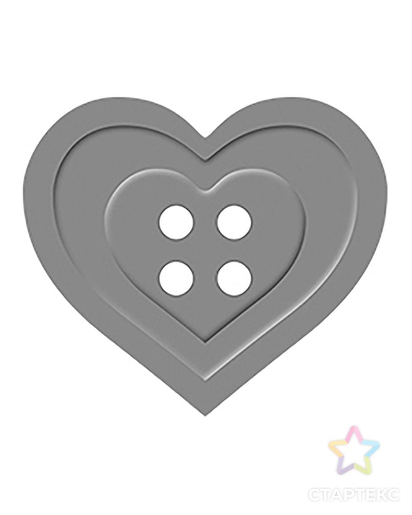 Дырокол с эмбоссингом "Пуговица сердце" арт. ГЕЛ-24535-1-ГЕЛ0128784 1