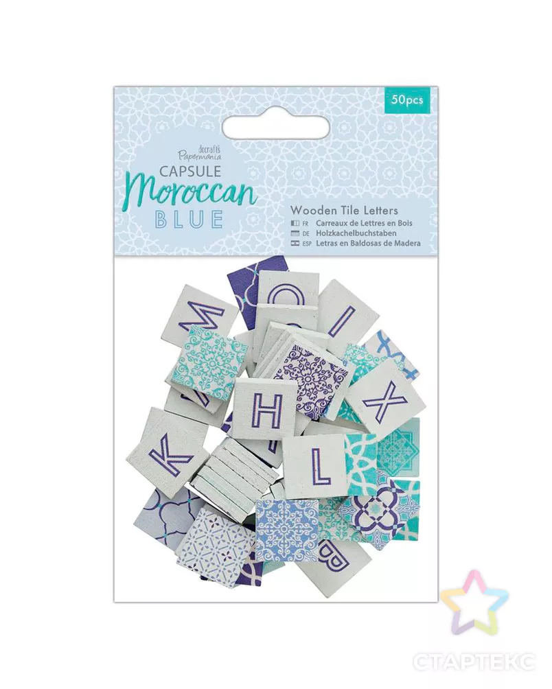 Набор букв " Moroccan Blue" на основе из дерева арт. ГЕЛ-26414-1-ГЕЛ0123912 - рис. 1