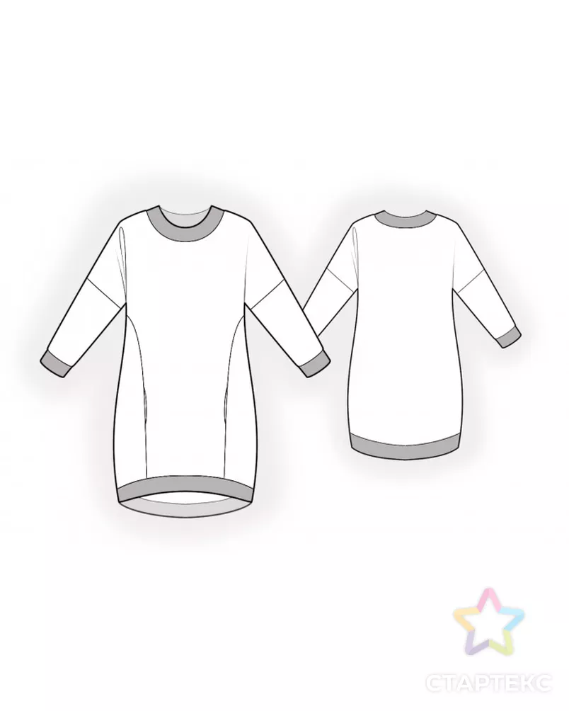 Выкройка: трикотажная туника арт. ВКК-3917-4-ЛК0002037 - рис. 2