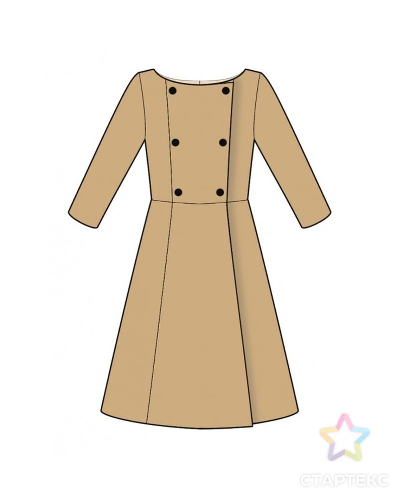 Выкройка: платье-пальто арт. ВКК-3687-1-ЛК0002053 1