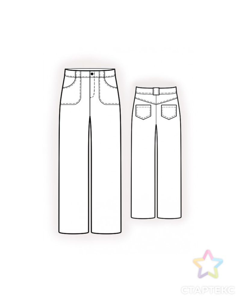 Выкройка: брюки джинсовые арт. ВКК-3561-1-ЛК0002080 2
