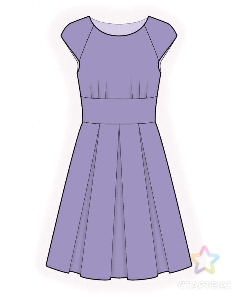 Выкройка: платье с юбкой с встречными складками арт. ВКК-3317-1-ЛК0002118 1