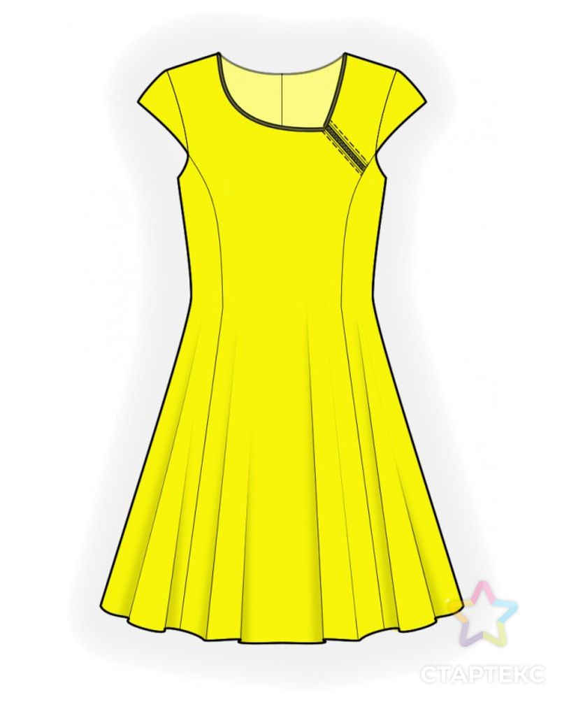 Выкройка: асимметричное платье арт. ВКК-3706-1-ЛК0002125 1