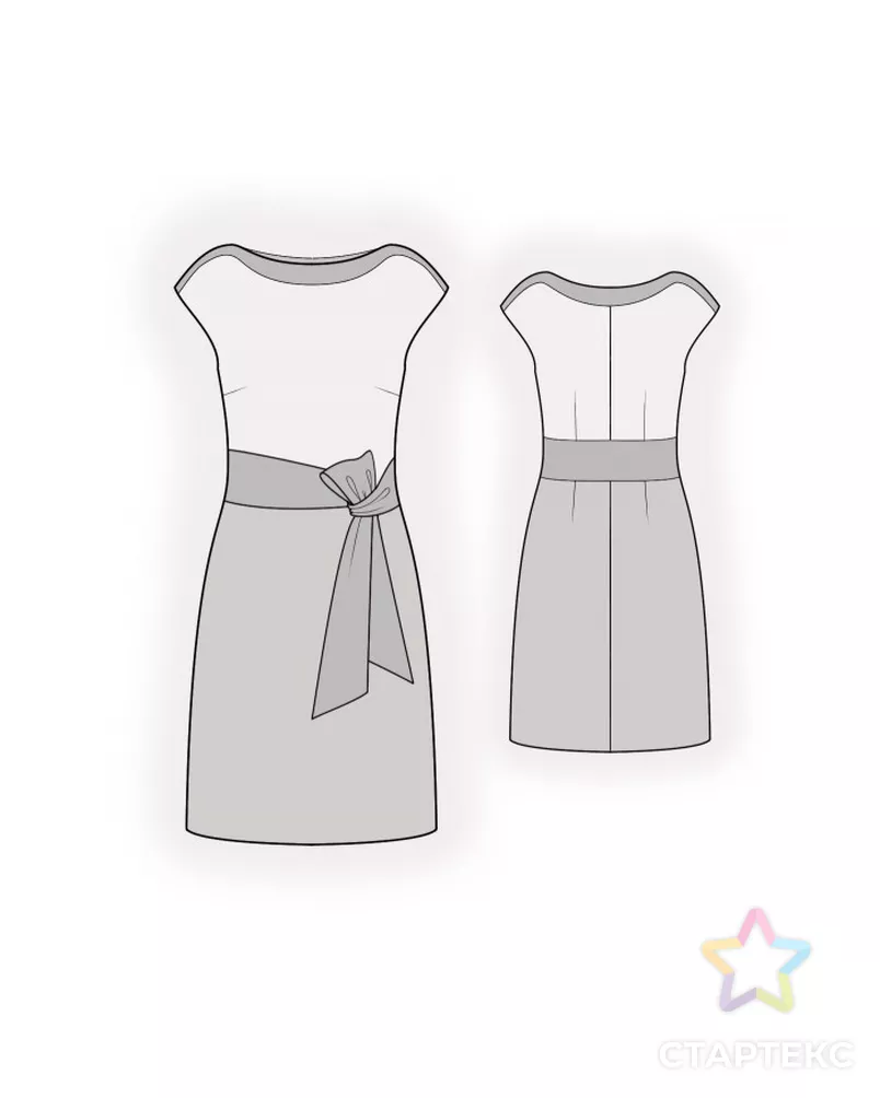 Выкройка: трехцветное платье арт. ВКК-3298-2-ЛК0002135 - рис. 2