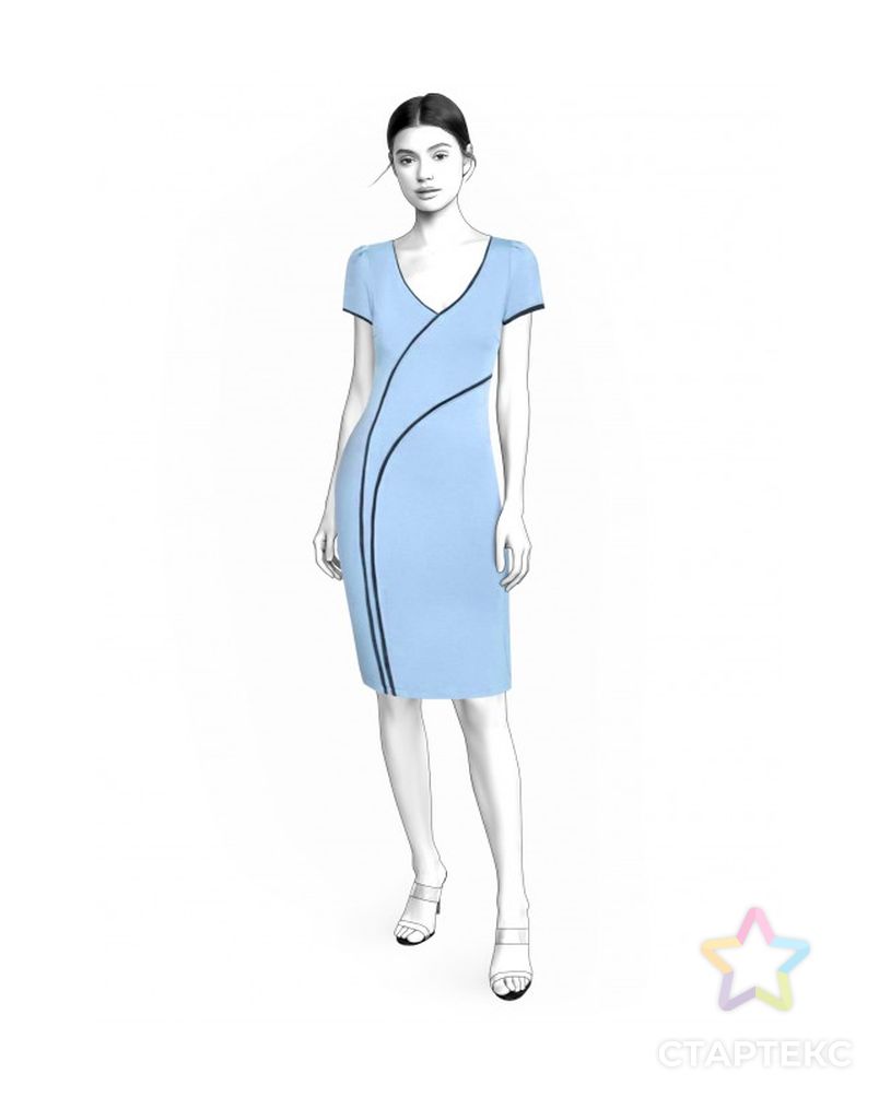 Выкройка: платье с декоративным кантом арт. ВКК-3882-1-ЛК0002141 1