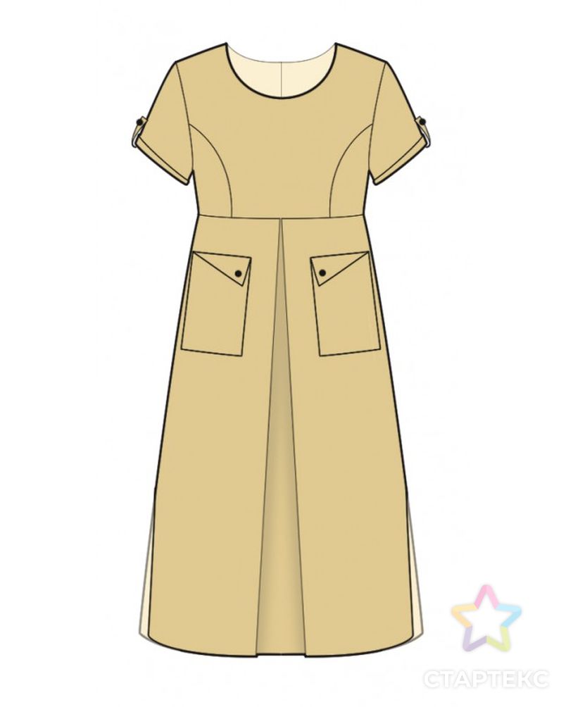 Выкройка: платье с длинной юбкой арт. ВКК-3710-1-ЛК0002143 1