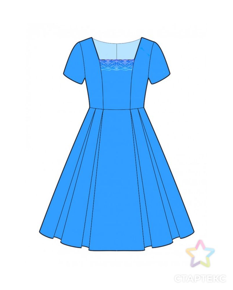 Выкройка: платье с пышной юбкой арт. ВКК-3945-1-ЛК0002171 1