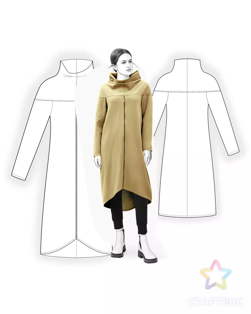 Выкройка: платье с имитацией застежки-молнии арт. ВКК-3826-7-ЛК0002176 - рис. 3