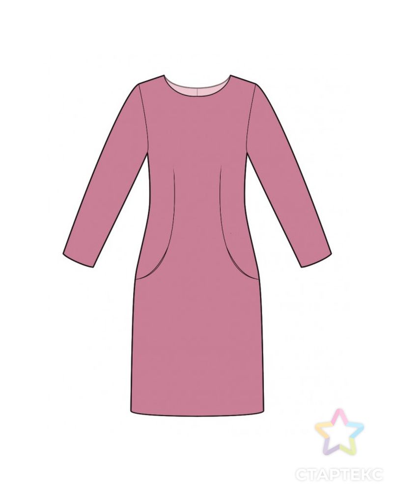 Выкройка: платье с карманом в рельефе арт. ВКК-3834-1-ЛК0002209 1