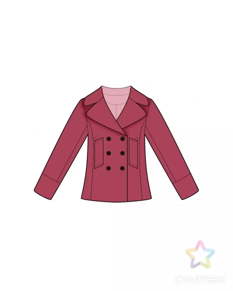 Выкройка: куртка-бушлат арт. ВКК-3908-6-ЛК0002224 - рис. 1
