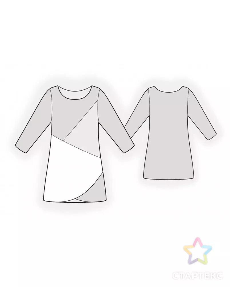Выкройка: трикотажный блузон арт. ВКК-3329-5-ЛК0002229 - рис. 2