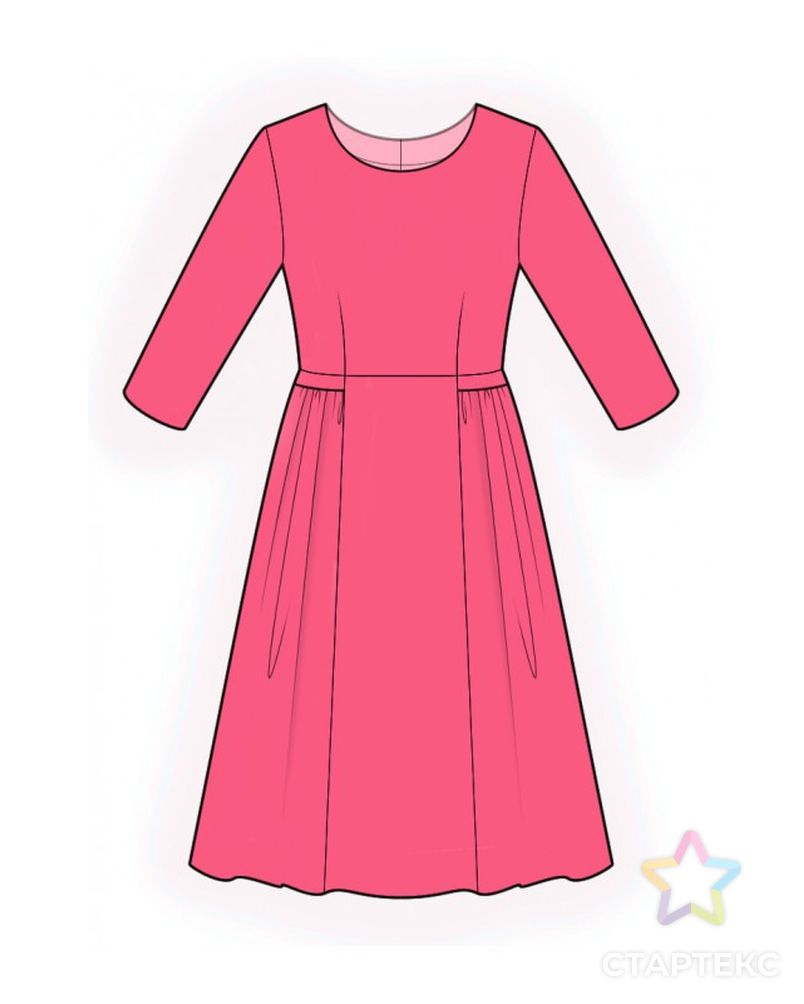 Выкройка: платье с декоративной юбкой арт. ВКК-3383-1-ЛК0002257 1