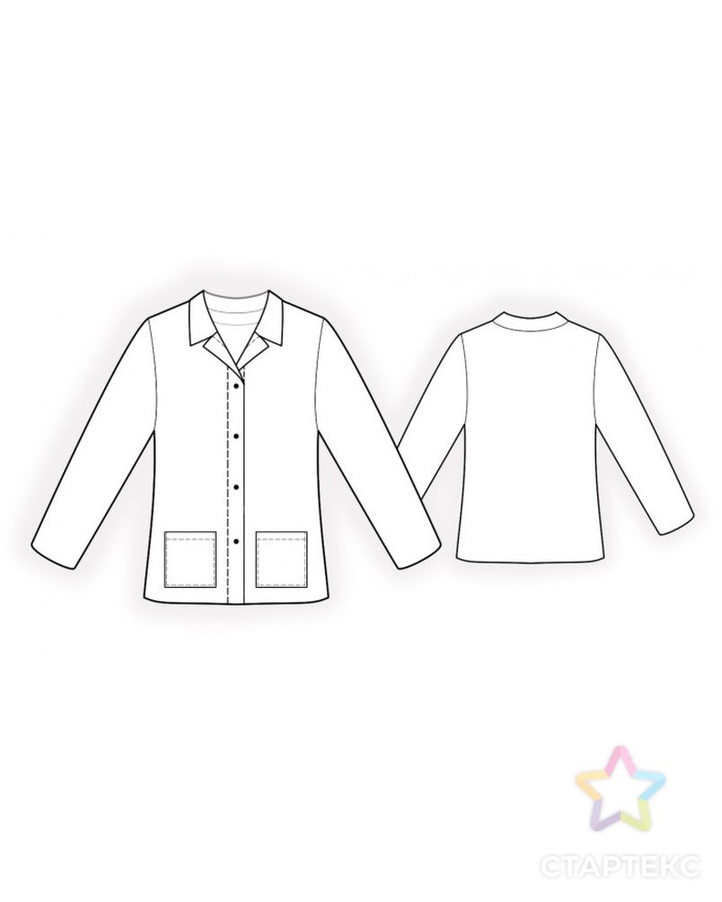Выкройка: пижамная блузка арт. ВКК-3270-1-ЛК0002269 2