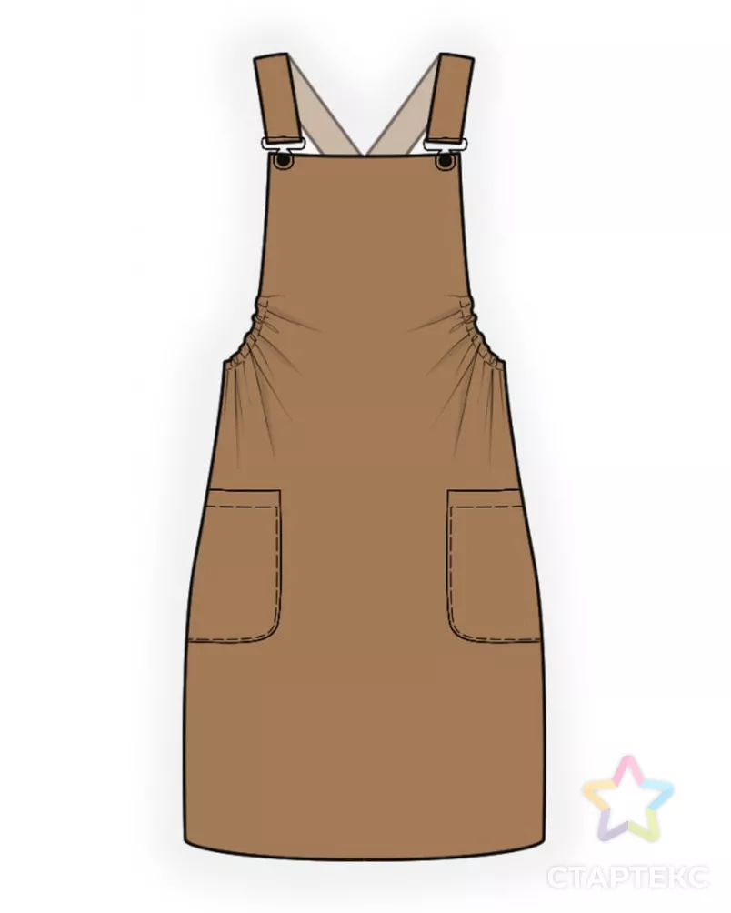 Выкройка: сарафан с карманами арт. ВКК-3582-10-ЛК0002311 - рис. 1