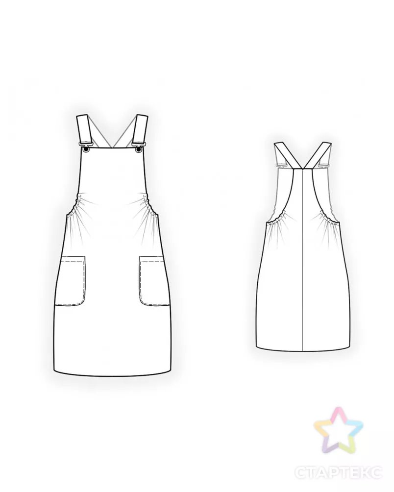 Выкройка: сарафан с карманами арт. ВКК-3582-10-ЛК0002311 - рис. 2