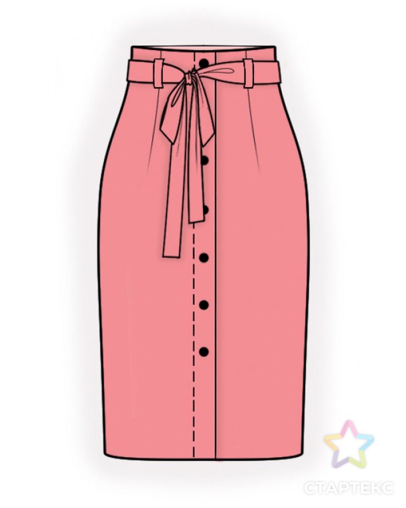 Выкройка: юбка с высокой талией арт. ВКК-3948-1-ЛК0002355 1